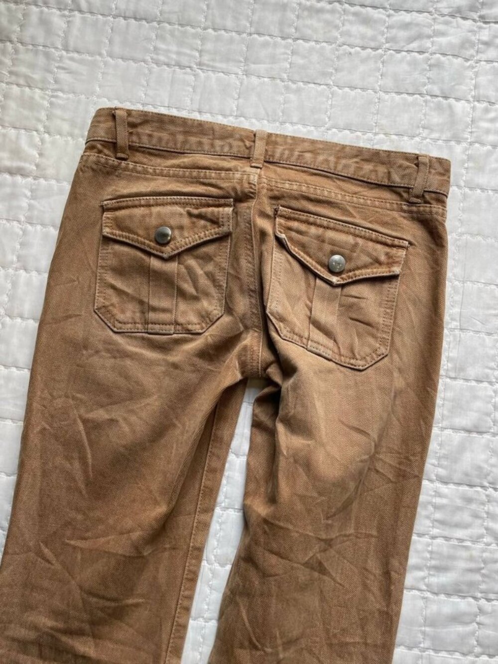 Women's Brown Bootcut Corduroy Pants - Picture 4 of 5